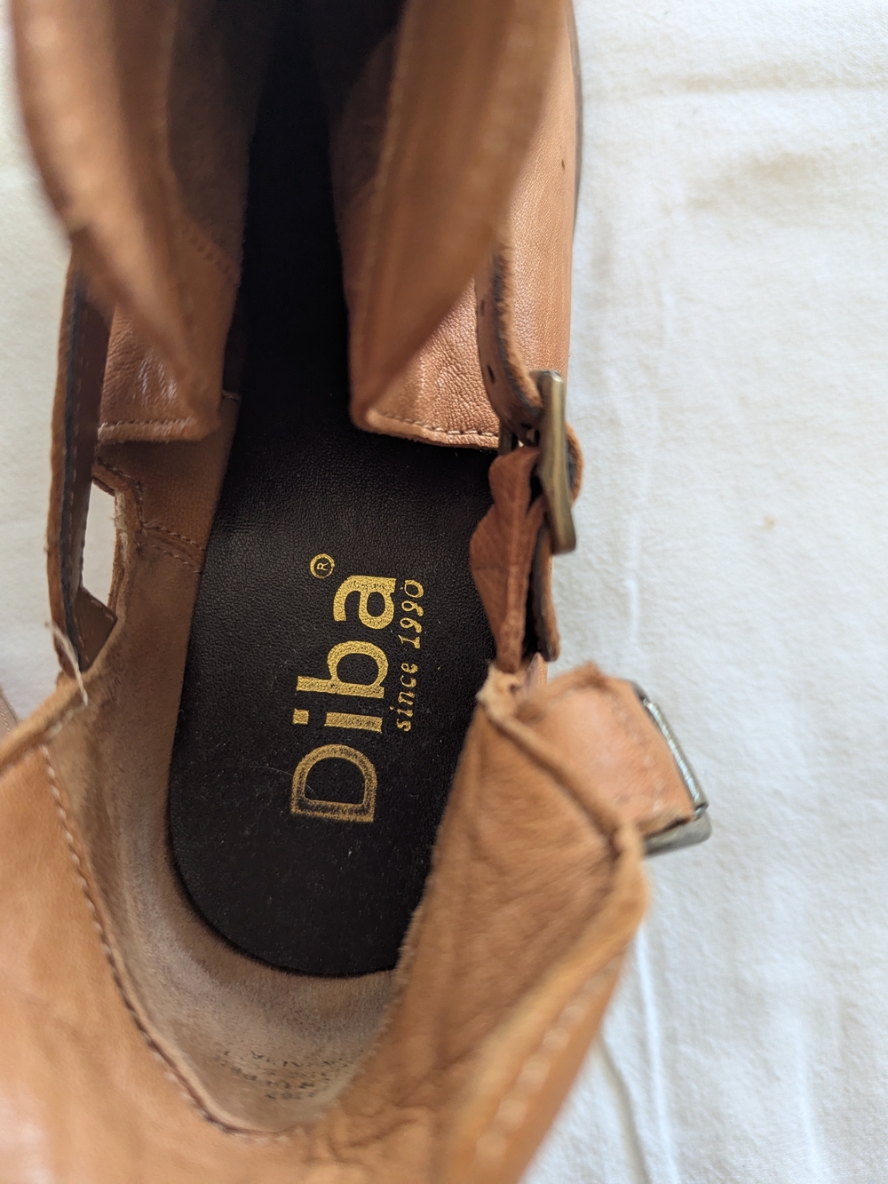 Diba Tan Leather Strap Ankle Boots, 8 - Picture 9 of 10